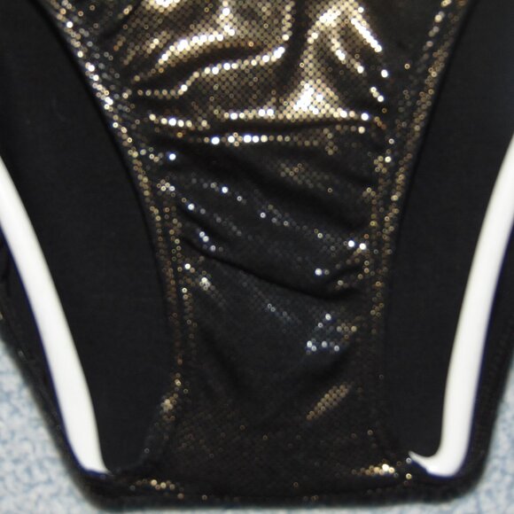 GK Shiny Gold Foil Leotard NoTag - Picture 8 of 8